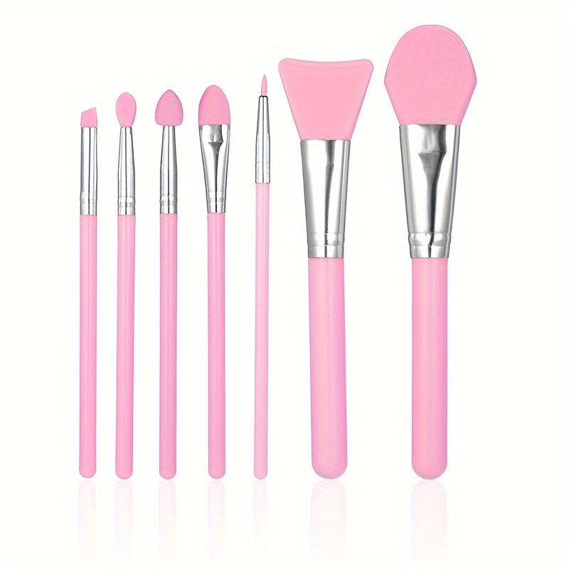 1 set of 11 silicone makeup mask brushes beauty tools + multi-functional eye makeup auxiliary tools nose brush blackhead brush silicone beauty ruler lazy person makeup auxiliary ruler eyelash mascara eyeliner eye shadow block