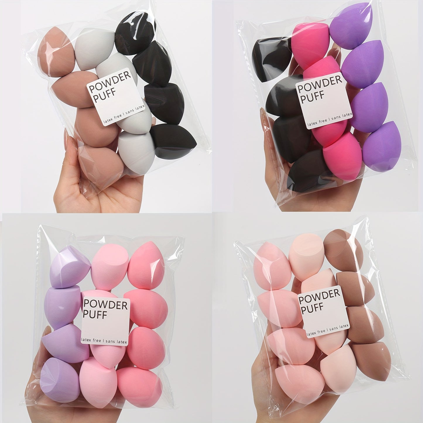 12pcs Medium Makeup Sponges - Flawless Foundation Blending for Liquid, Cream & Powder - Latex-Free, Dual-Use Wet/Dry Application - Fragrance-Free Beauty Tools
