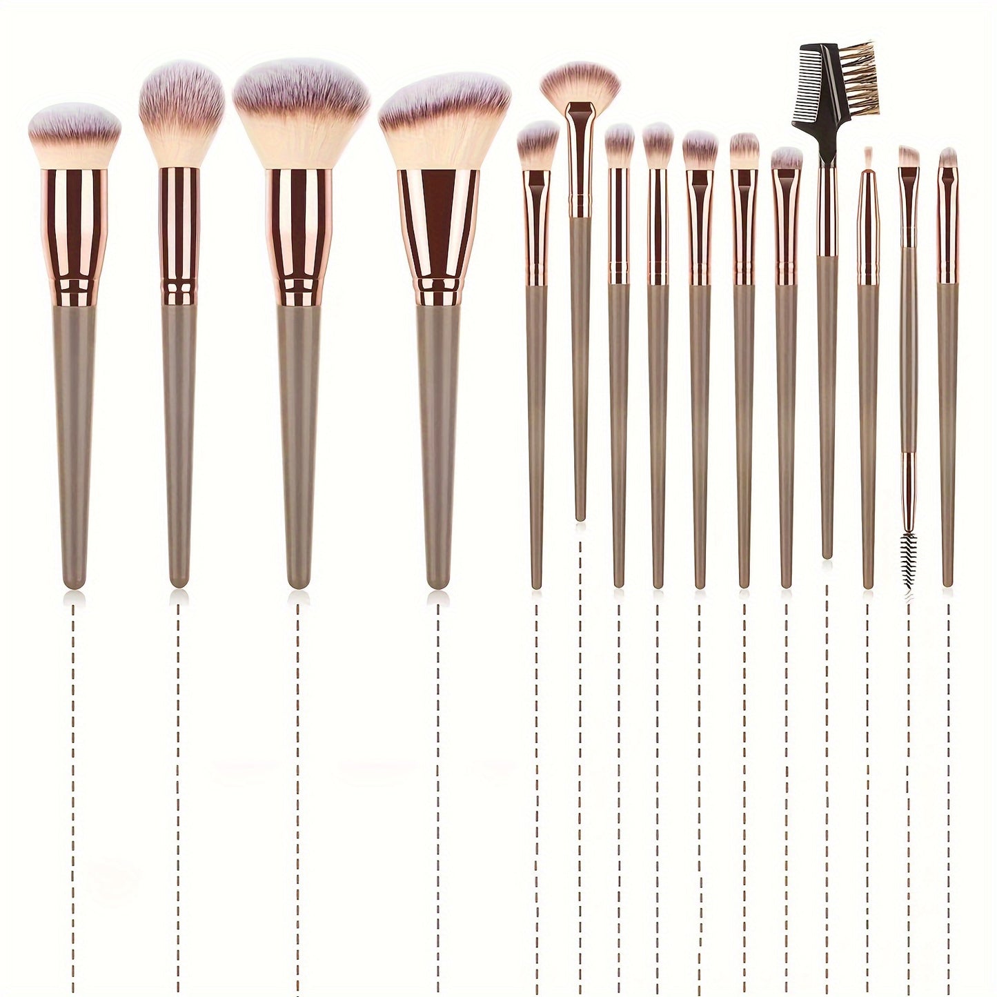 Valentine'S Day Gift Complete Function Makeup Brush Kit Premium Synthetic Eyeshadow Foundation Face Blending Blush Brush Concealer Eye Makeup Brush Set Ideal For Makeup Beginner Artist Holiday Gift Atmosphere Holidays Beauty