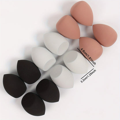 12pcs Medium Makeup Sponges - Flawless Foundation Blending for Liquid, Cream & Powder - Latex-Free, Dual-Use Wet/Dry Application - Fragrance-Free Beauty Tools