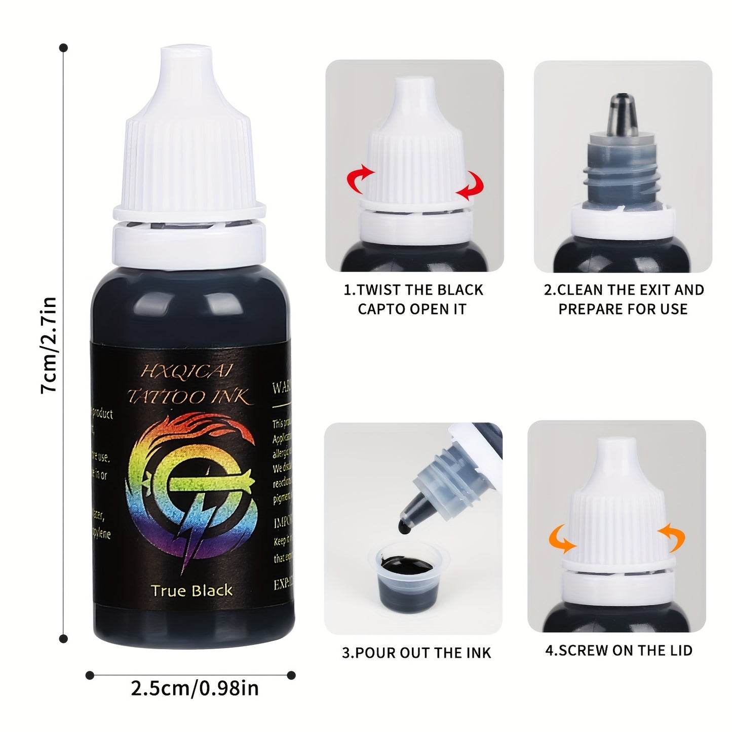 14 color ink set, 14 pigment ink 0.5 oz (about 14.2 grams)15 ml/bottle, suitable for 3D makeup beauty skin body art, pigment ink set for professionals and enthusiasts (14 colors, black, red, white, etc.)