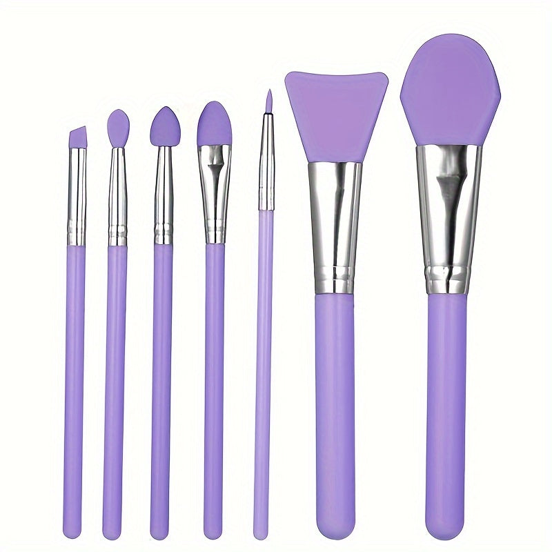 1 set of 11 silicone makeup mask brushes beauty tools + multi-functional eye makeup auxiliary tools nose brush blackhead brush silicone beauty ruler lazy person makeup auxiliary ruler eyelash mascara eyeliner eye shadow block