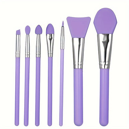 1 set of 11 silicone makeup mask brushes beauty tools + multi-functional eye makeup auxiliary tools nose brush blackhead brush silicone beauty ruler lazy person makeup auxiliary ruler eyelash mascara eyeliner eye shadow block