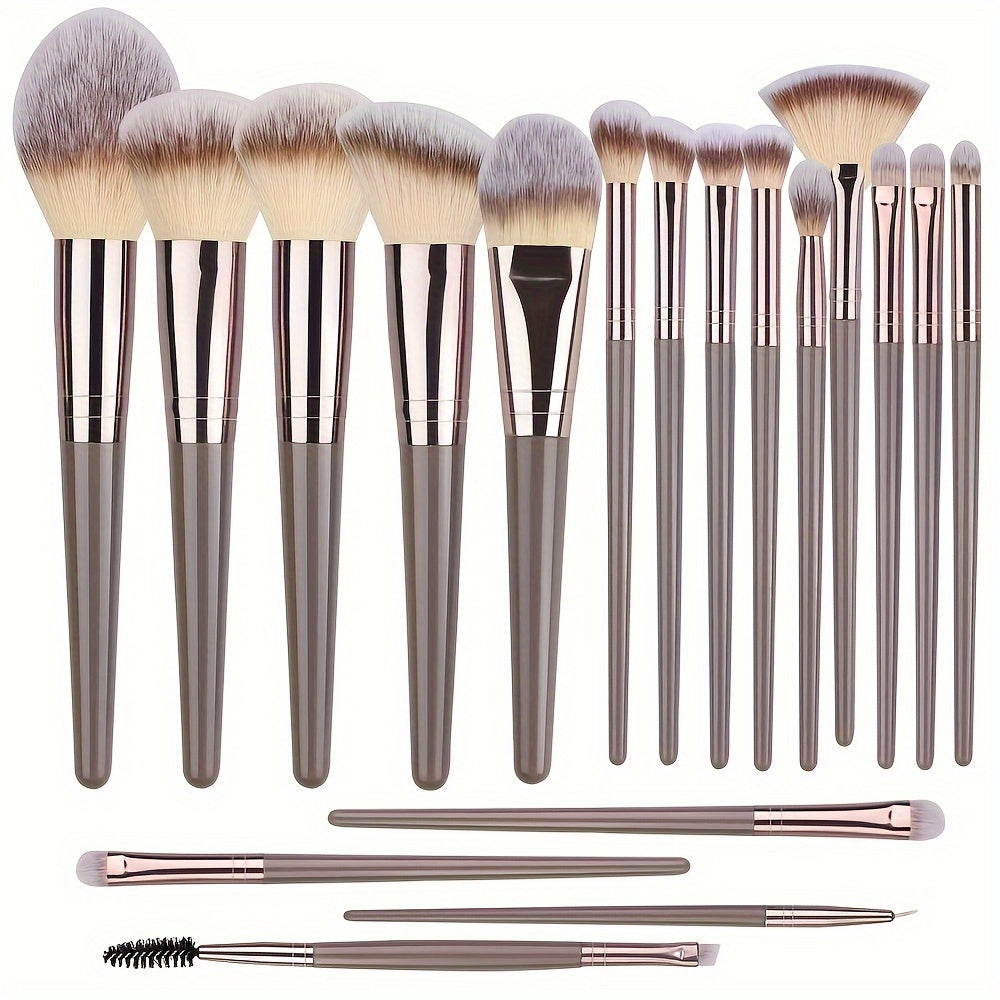 [10/15/18/20pcs Luxurious Makeup Brush Set] Luxurious 10/15/18/20pcs Makeup Brush Set - Premium, Multi-Function Beauty Tools for Flawless Foundation, Eyelash, Eyebrow & Eyeshadow Application - Ideal Gift for Christmas, Hallow
