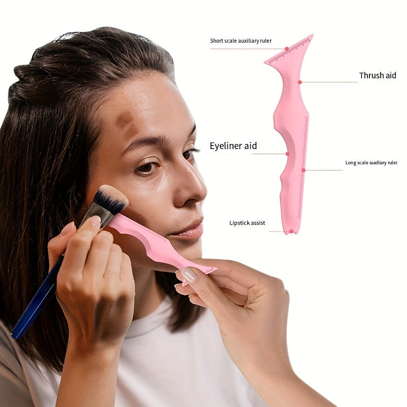 1 set of 11 silicone makeup mask brushes beauty tools + multi-functional eye makeup auxiliary tools nose brush blackhead brush silicone beauty ruler lazy person makeup auxiliary ruler eyelash mascara eyeliner eye shadow block