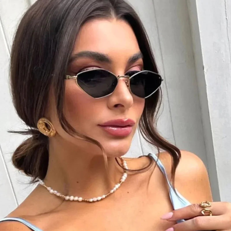 Cat Eye Metal Sunglasses