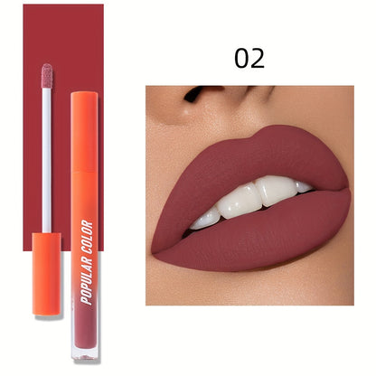 Beauty Matte Lip Gloss Glitter 19 Colors Long Lasting Moisturizing Liquid Makeup Rouge Lip Glaze Cosmetic, Liquid Lipstick, Lip Makeup For Music Festival