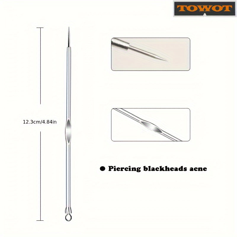 11pcs Blackhead Remover For Face, Professional Stainless Micro-Needling Removal Tools Kit, Needling Beauty Needle Elbow Hook Needle Tool, Pimple Popper Tool Kit For Quick And Easy Removal Of Pimples, Blackheads, Zit Removing