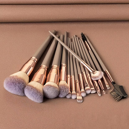 Valentine'S Day Gift Complete Function Makeup Brush Kit Premium Synthetic Eyeshadow Foundation Face Blending Blush Brush Concealer Eye Makeup Brush Set Ideal For Makeup Beginner Artist Holiday Gift Atmosphere Holidays Beauty