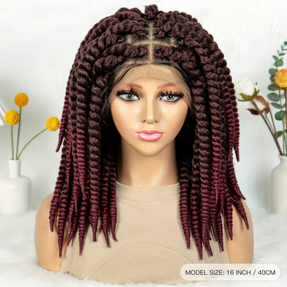 Brisky Beauty Senegal Braided Braids Women'S Synthetic Spiral Braids, Long Hair Wigs Role Playing