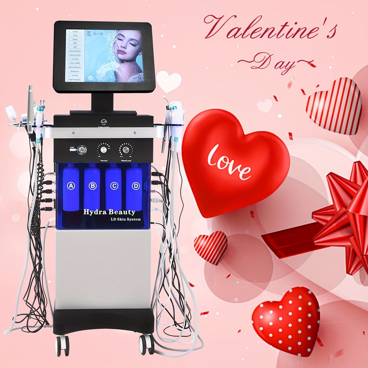 14-in-1 Professional Beauty Salon Facial Massage Machine - Perfect for New Spa Owners, 110-130V US Plug