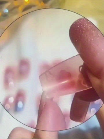 24pcs Square Press-On Nails, Purple Floral & White Floral Design, Medium Length, Glossy Finish, False Nails for Women, Beauty & Personal Care, Nail Art Accessories