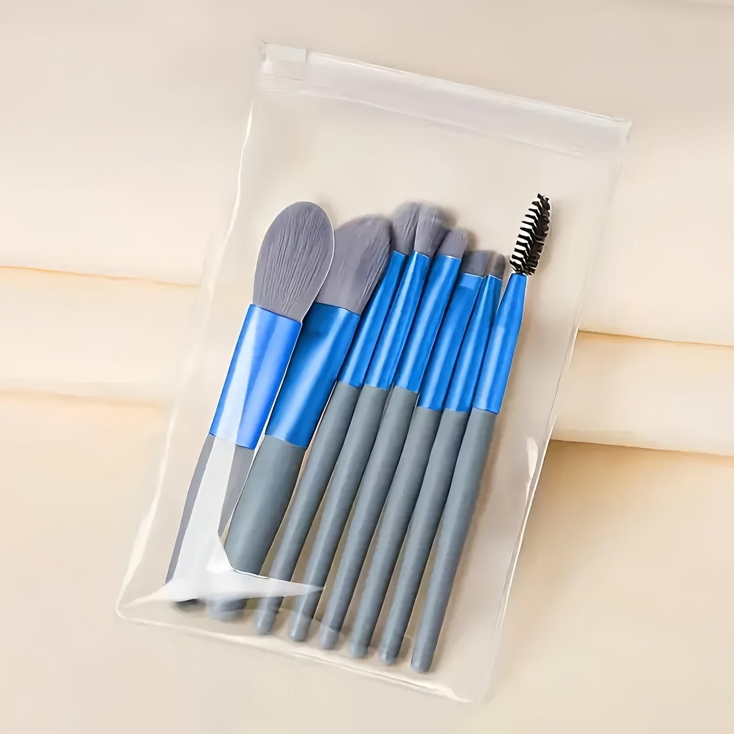 Synthetic Fibers Makeup Brush Set - Professional Foundation, Concealer, Eye Shadow, Blending Brushes - Manual Use, Plastic Handle Beauty Tools For Flawless Makeup Application