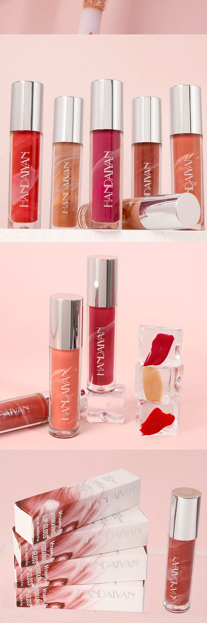 Marble Lip Glaze, Moisturizing Long-Lasting Liquid Lipstick, Lip Gloss, Vibrant Color Selection, 0.14oz Each, Non-Stick Formula, High-Shine Finish, Lightweight Beauty Makeup