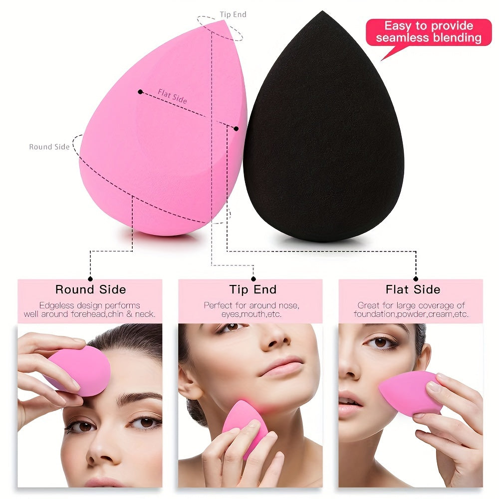 10/20/50/100Pcs Sponge Cosmetic Puff Bulk Wholesale Beauty Egg Set Water Drop Puff Makeup Egg Super Soft Make Up Blender