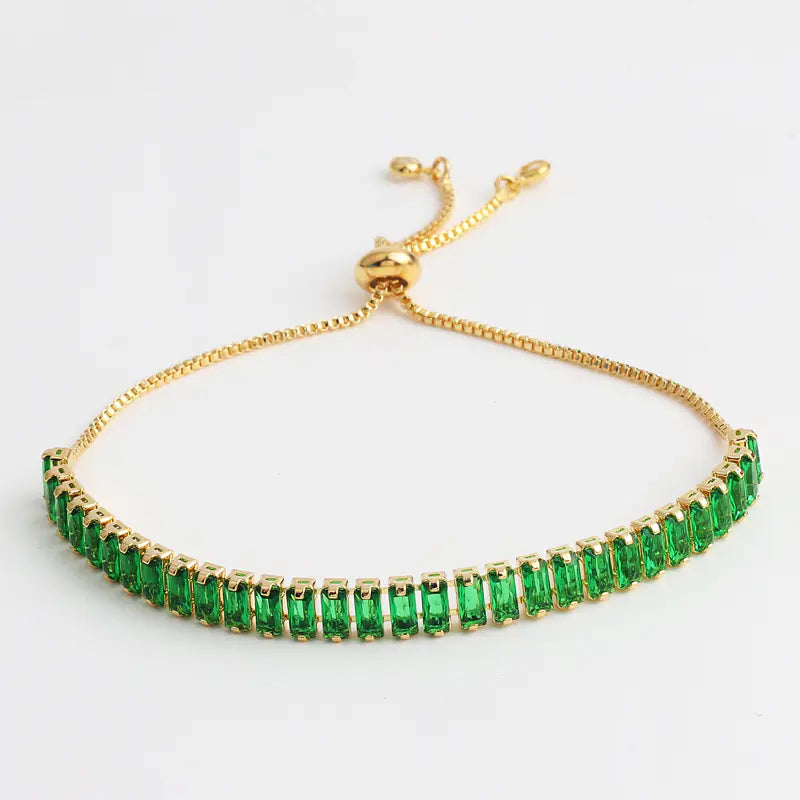 Green Zircon Women's Pull Bracelet Jewelry