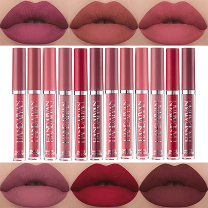 12 Pcs Matte Lipstick Set, Lip Stick Long Lasting Waterproof, Matte Lipstick for Women, Soft Matte Finish for Velvety Smooth Lips, Highly Pigmented, Non-Sticky, for Casual Attire, Parties Makeup, Perfect Gift for Beauty Lover