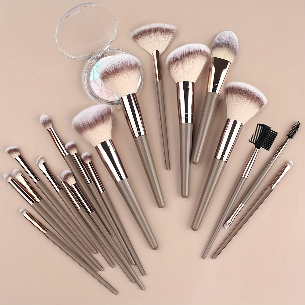 [10/15/18/20pcs Luxurious Makeup Brush Set] Luxurious 10/15/18/20pcs Makeup Brush Set - Premium, Multi-Function Beauty Tools for Flawless Foundation, Eyelash, Eyebrow & Eyeshadow Application - Ideal Gift for Christmas, Hallow
