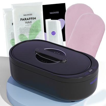 WAXKISS 67.63oz Large Capacity Beauty Wax Machine Set for Hand and Foot Moisturizing Care Paraffin Wax Heater with Intelligent LCD Temperature Display Suitable for Hand Foot Elbowand Knee Joint Cleaning and Moisturizing Home