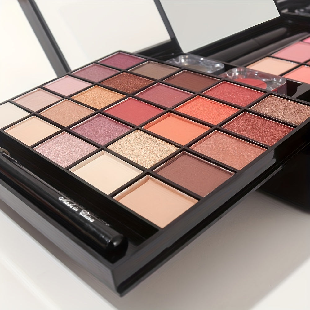All-in-One Makeup Kit, Eyeshadow Palette Combo, Portable Beauty Cosmetics Set With Eye Shadow, Blush, Powder, Lip Gloss, For Beginners & Gifts, Removable & Travel-Friendly