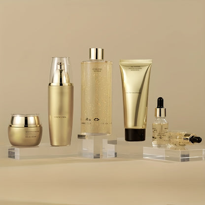 [Hydrating Skin Care] 6pcs Golden Skin Care Set - Hydrating Premium Facial Set For Flawless, Radiant Skin, Care For Delicate Skin, Skin Care Set For Women, Valentine's Day Gift For Her Beauty Kit