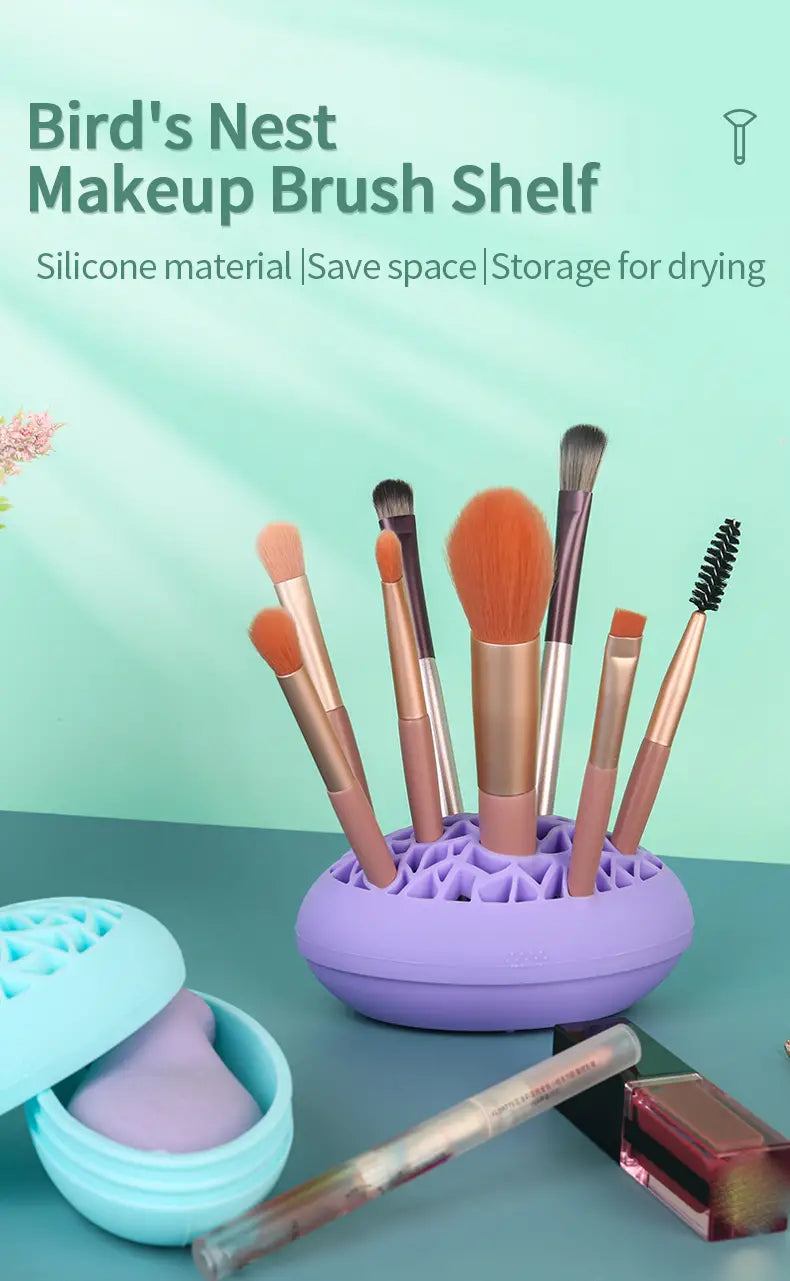 Elegant Silicone Multi-Cavity Cosmetic Storage Display