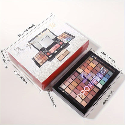 All-in-One Makeup Kit, Eyeshadow Palette Combo, Portable Beauty Cosmetics Set With Eye Shadow, Blush, Powder, Lip Gloss, For Beginners & Gifts, Removable & Travel-Friendly