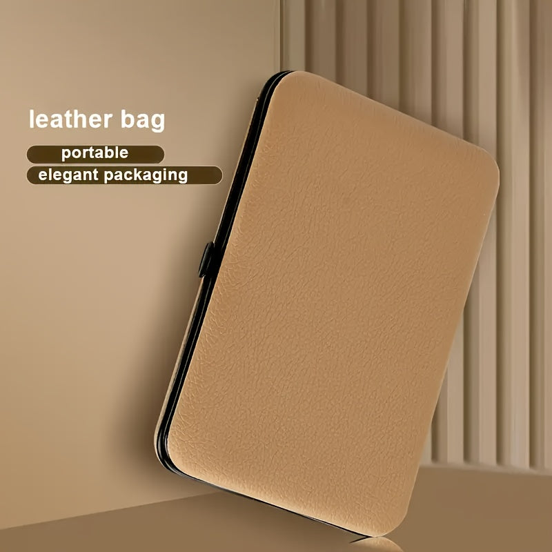 16pcs luxury stainless steel nail and foot repair kit, professional nail clippers, scissors and beauty tools with portable box, fragrance-free, perfect for care, a perfect gift for men and women