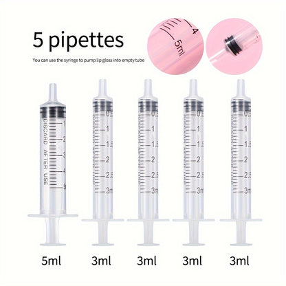 Sparkling DIY Lip Gloss Kit - Create Your Own Long-Lasting, Shimmering Lipstick with Glitter Liquid Makeup Base - Complete Customizable Beauty Set