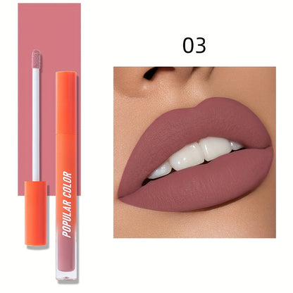 Beauty Matte Lip Gloss Glitter 19 Colors Long Lasting Moisturizing Liquid Makeup Rouge Lip Glaze Cosmetic, Liquid Lipstick, Lip Makeup For Music Festival