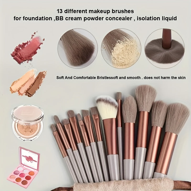 Makeup Brush Set Soft Fluffy Professiona Cosmetic Foundation PowdeiEyeshadow Kabuki Blending Make Up Brush Beauty Tool MakeupSponge Storage Bag