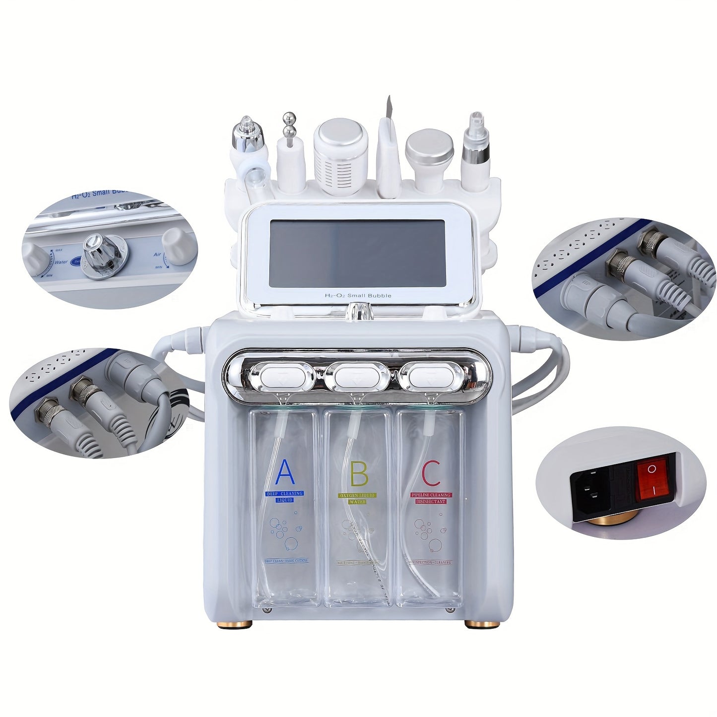 6-in-1 H2O2 Beauty Skin Cleaning Hydrogen-Oxygen Facial Machine, Facial Care Machine, Homeuse Beauty Instrument