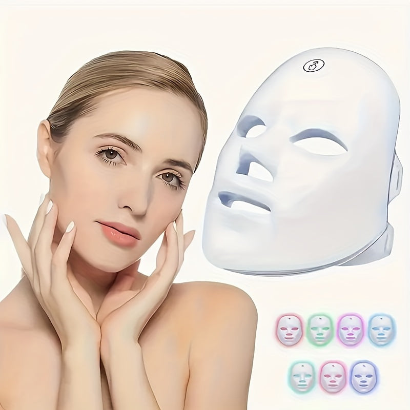 LED Face Mask With 7 Colors, Electric Beauty Facial Mask Instrument, Facial Skin Care Device