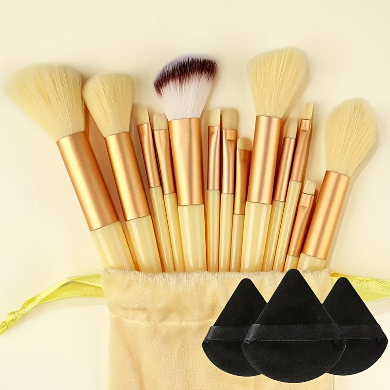 Makeup Brush Set Soft Fluffy Professiona Cosmetic Foundation PowdeiEyeshadow Kabuki Blending Make Up Brush Beauty Tool MakeupSponge Storage Bag