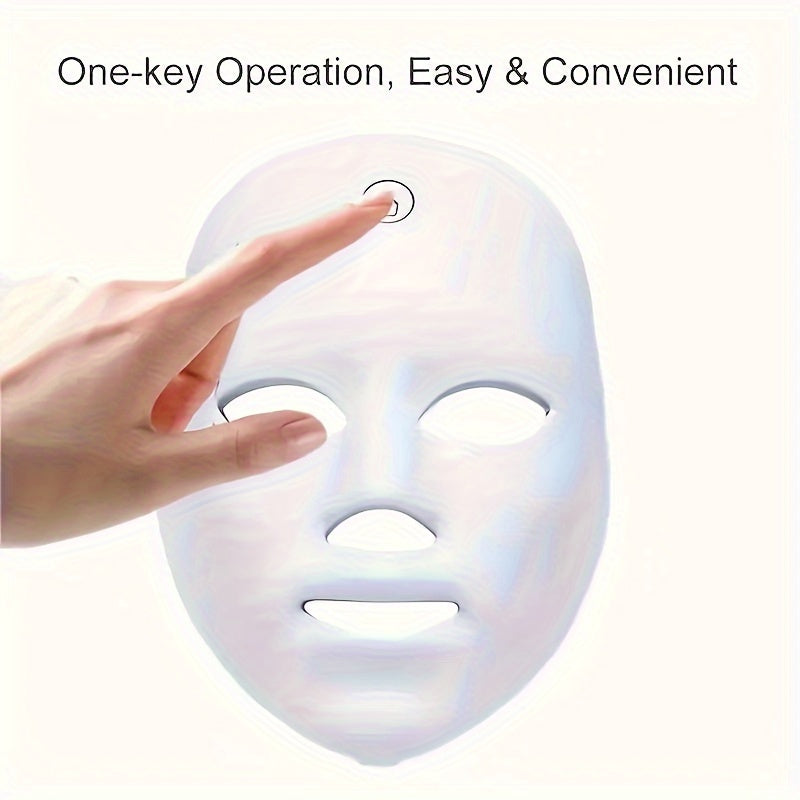 LED Face Mask With 7 Colors, Electric Beauty Facial Mask Instrument, Facial Skin Care Device