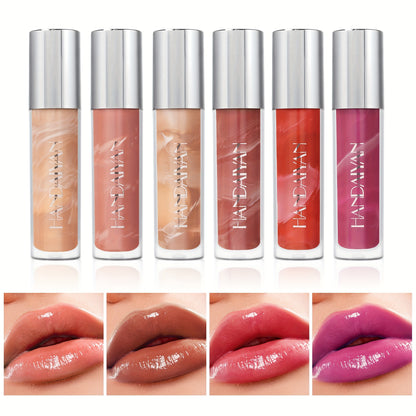 Marble Lip Glaze, Moisturizing Long-Lasting Liquid Lipstick, Lip Gloss, Vibrant Color Selection, 0.14oz Each, Non-Stick Formula, High-Shine Finish, Lightweight Beauty Makeup