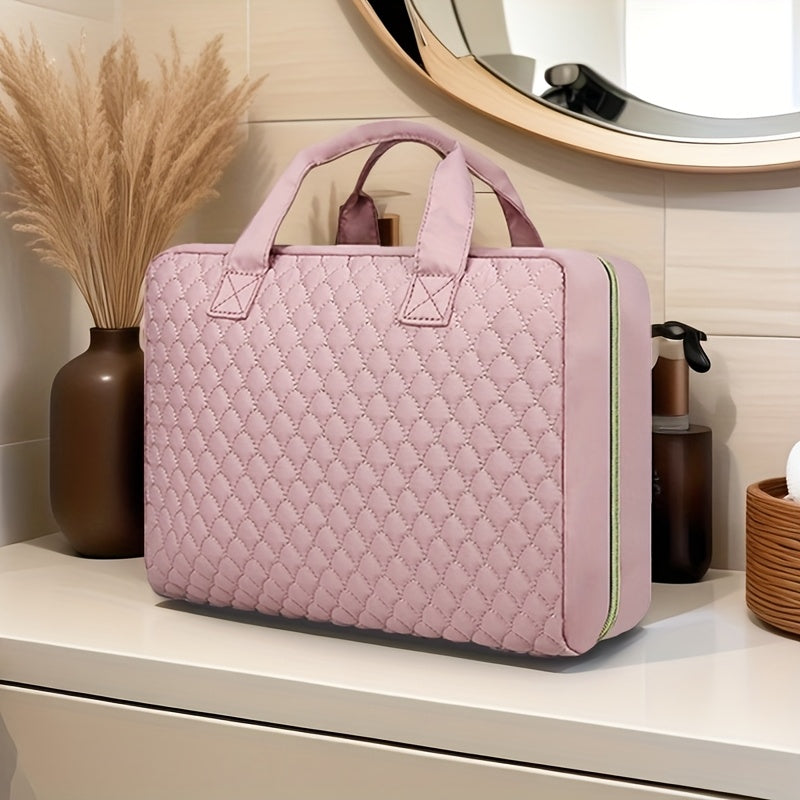 [2pcs Bag] 2-in-1large-capacity Removable Cosmetic Bag, Summer Travel Multi-compartment Hanging Toiletry Bag, With Brush Storage, Universal Portable Beauty Essentials Large Makeup Bag-hanging Toiletry Travel Bag, Suitable For