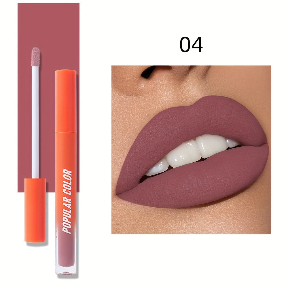 Beauty Matte Lip Gloss Glitter 19 Colors Long Lasting Moisturizing Liquid Makeup Rouge Lip Glaze Cosmetic, Liquid Lipstick, Lip Makeup For Music Festival