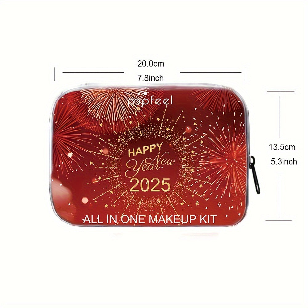 POPFEEL 2025 New Year Makeup Gift Set, Berry Tone Cosmetic Kit for Girls, Festive Holiday Beauty Collection, All-in-One Paste Form, New Year'S Gift Idea