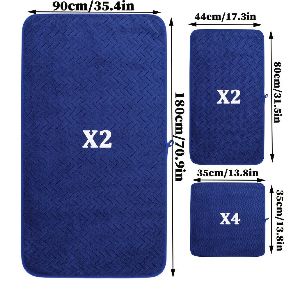 [High Quality Bath Towels] 8pcs Extra Large Bath Towels Set - High Quality 400GSM Microfiber Material - Including 4 Washcloths + 2 Hand Towels + 2 Bath Sheets Towels, Good Water Absorption, Beauty Makeup Accessories, Bathroom