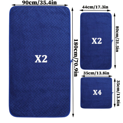 [High Quality Bath Towels] 8pcs Extra Large Bath Towels Set - High Quality 400GSM Microfiber Material - Including 4 Washcloths + 2 Hand Towels + 2 Bath Sheets Towels, Good Water Absorption, Beauty Makeup Accessories, Bathroom