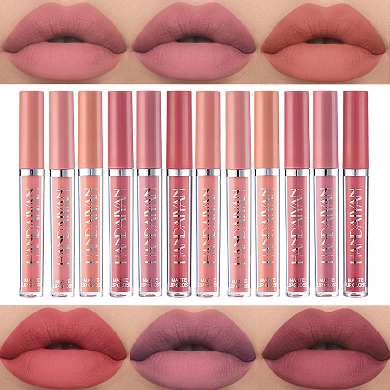 12 Pcs Matte Lipstick Set, Lip Stick Long Lasting Waterproof, Matte Lipstick for Women, Soft Matte Finish for Velvety Smooth Lips, Highly Pigmented, Non-Sticky, for Casual Attire, Parties Makeup, Perfect Gift for Beauty Lover