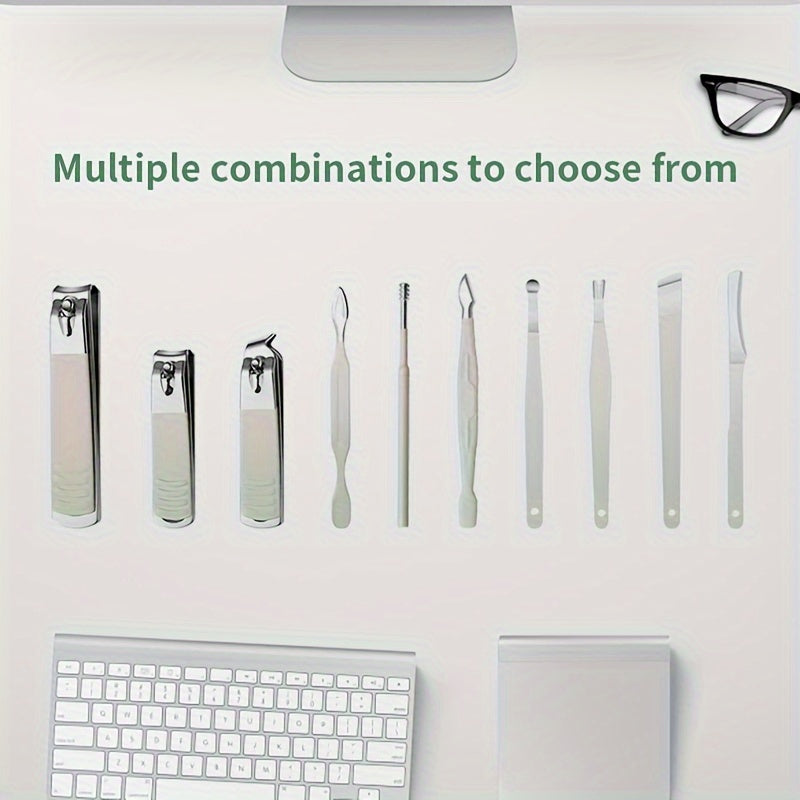 Nail Clipper Nail Tool Kit With Portable Travel Case, Cuticle And Cutter Kit, Professional Nail Clipper Pedicure Kit, Travel Beauty Kit