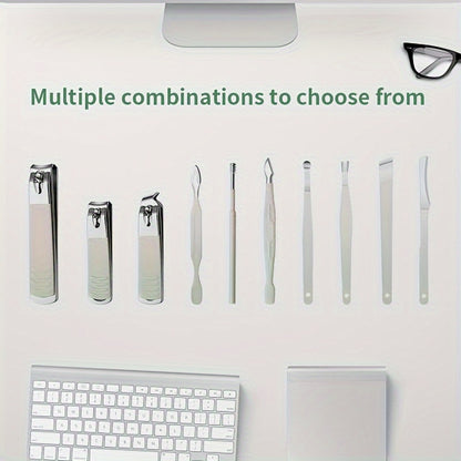 Nail Clipper Nail Tool Kit With Portable Travel Case, Cuticle And Cutter Kit, Professional Nail Clipper Pedicure Kit, Travel Beauty Kit