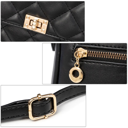 2021 Soft Leather Floral Checkered Crossbody Bag