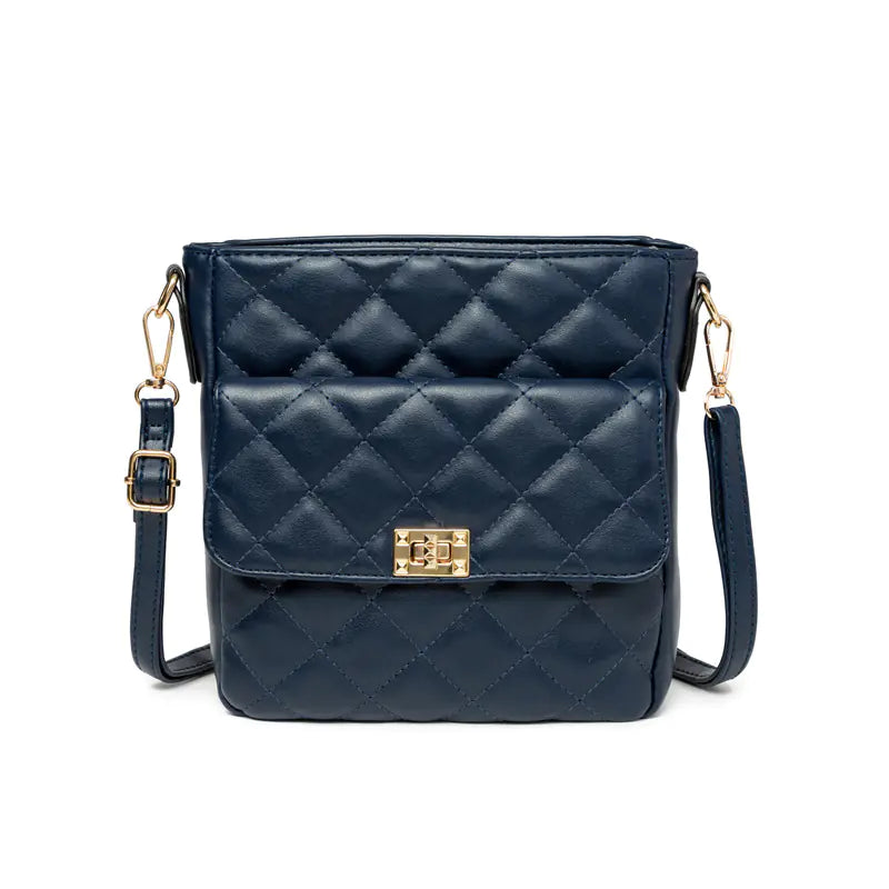 2021 Soft Leather Floral Checkered Crossbody Bag