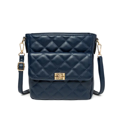 2021 Soft Leather Floral Checkered Crossbody Bag