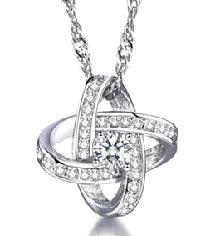 Jewelry Set with Diamonds: Necklace, Bracelet, Earrings