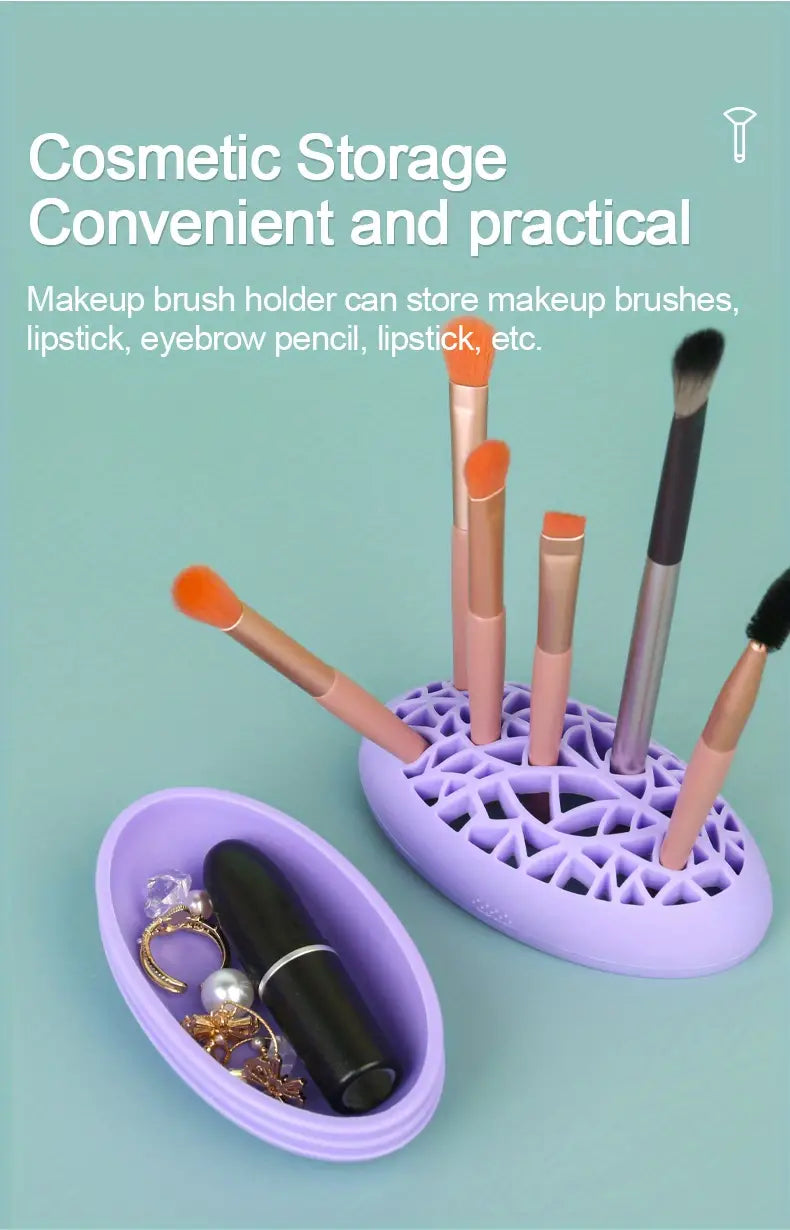 Elegant Silicone Multi-Cavity Cosmetic Storage Display