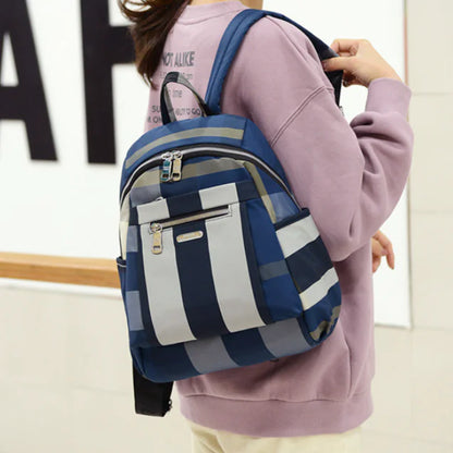 Fashion Patchwork Oxford Cloth Backpack for Women & Men